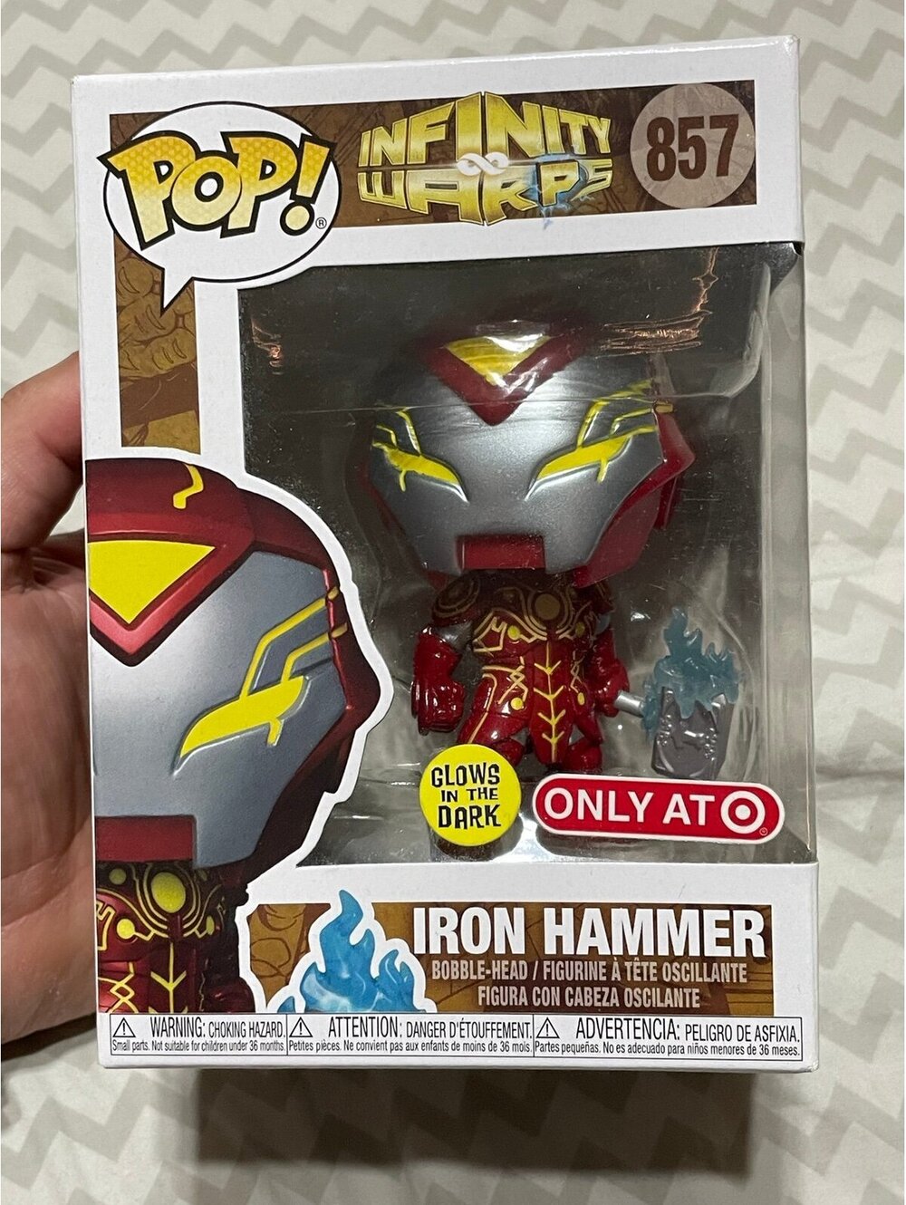 FUNKO POP MARVEL INFINITY WARPS IRON HAMMER # 857 GLOW IN THE DARK TARGET
